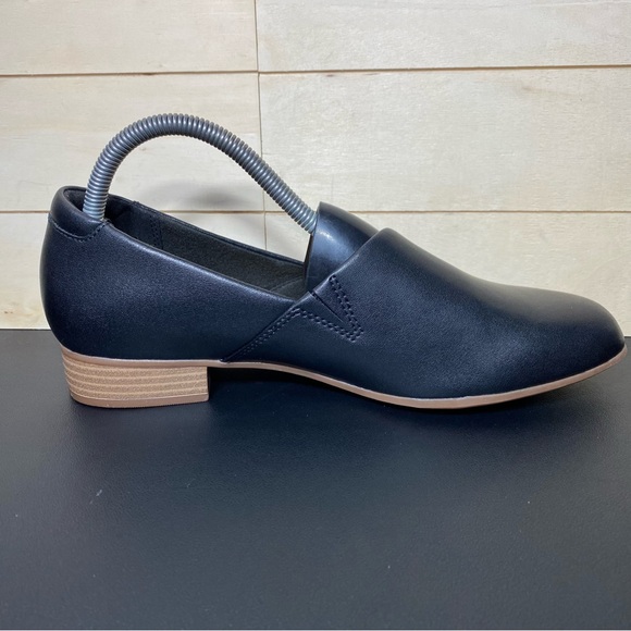 Clarks Juliet Palm Black Leather Slip-Ons Women's Size 9 M Shoes Loafers - Picture 3 of 11